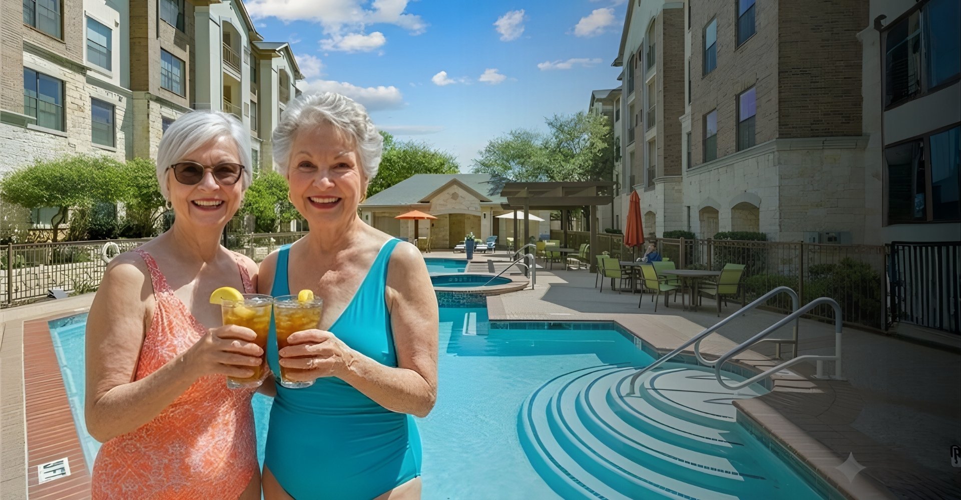Two Ladies by the pool CNA 1920 (1)